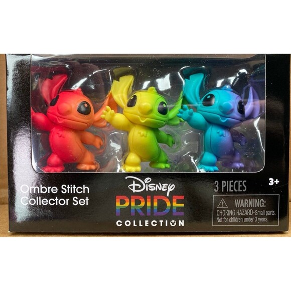 Disney Other - *NEW* Disney Stitch PRIDE Collection 3 Piece Ombre Stitch Figure Collector Set